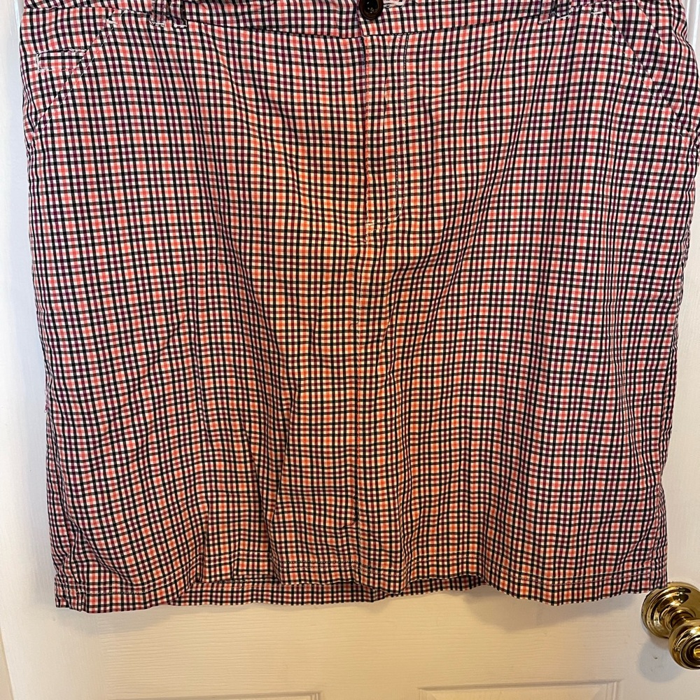Plaid Pink and Blue CJ Banks Women's Skort with 4 pockets in 16w